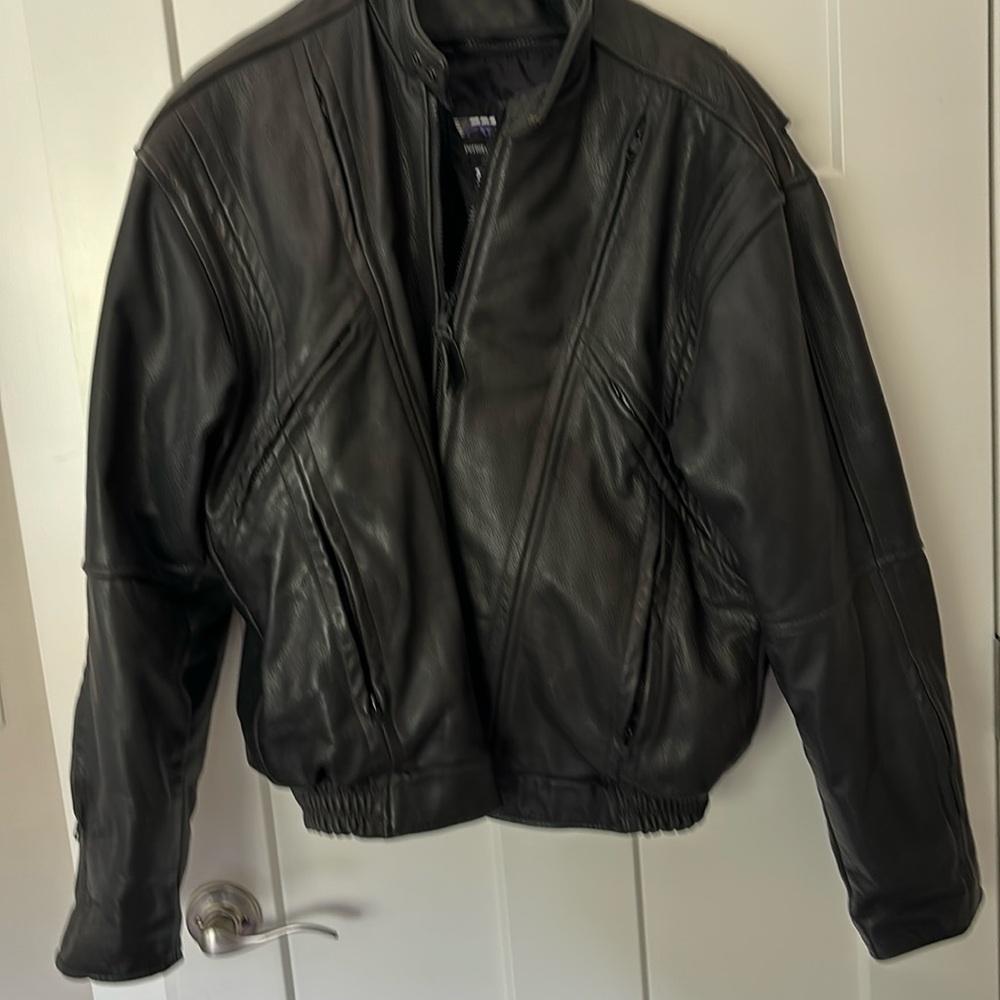 Protech Men's Leather Biker Jacket